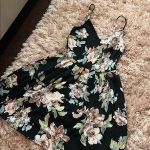 Floral black dress